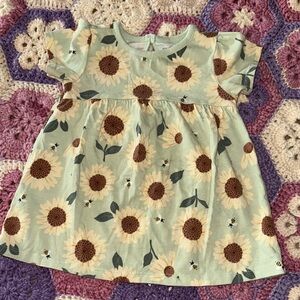 Garanimals Mint Green Sunflower & Bee Knit Dress